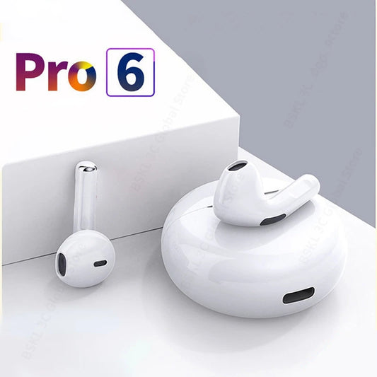 Pro 6 TWS wireless earphones with BT 5.0